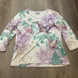 Vintage cactus bay butterfly top